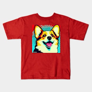 Welsh Corgi pop art Kids T-Shirt